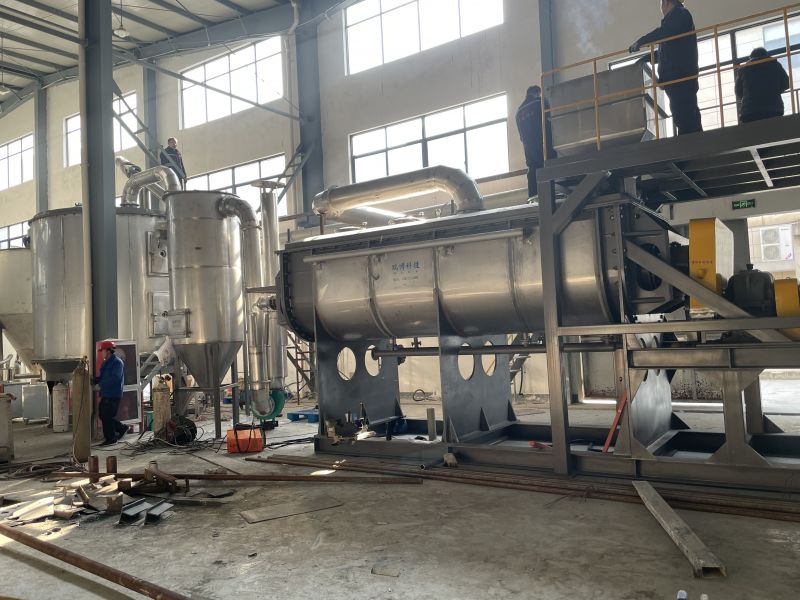 空心槳葉干燥機(jī)處理磷酸鋁工程